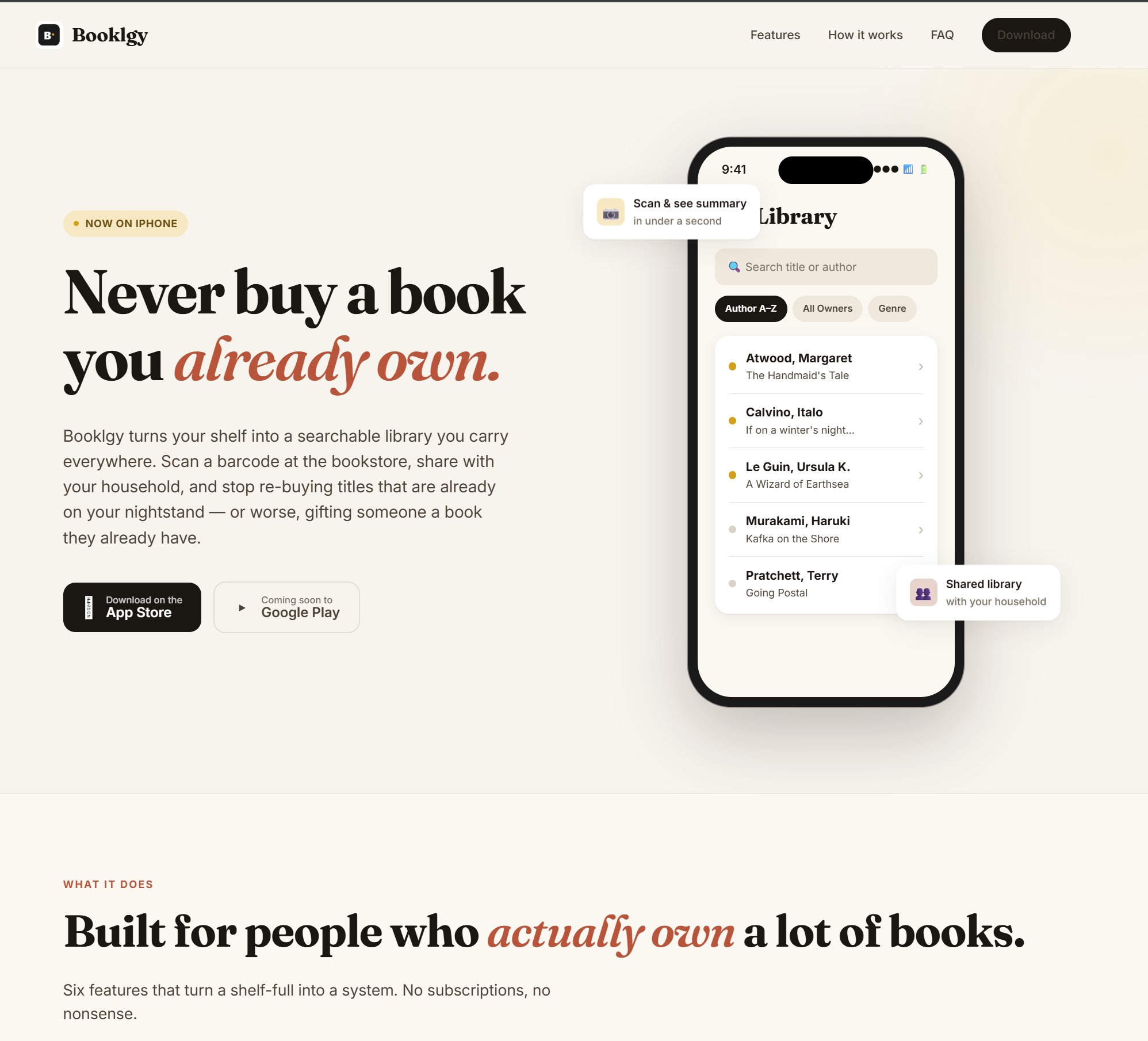 Booklgy — personal book library app